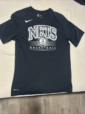 Nike Black & White Brooklyn Nets Basketball Tee